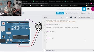 Curso de Arduino en TinkerCad -  Estructura de control For y Neopixel