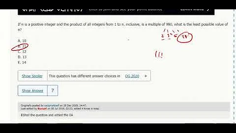 Div. 33- If n is a positive integer and the product of all integers from 1 to n, inclusive, is a...