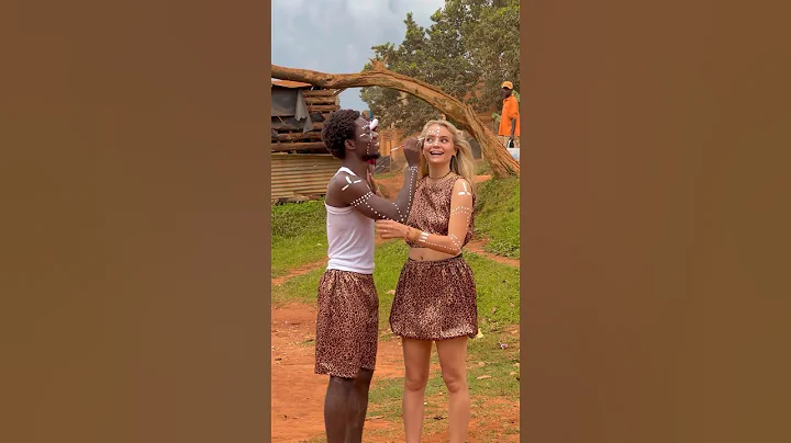 I drew her face in african paint🤩, Rate how she looks @isabellaafro #africa #couple #shorts