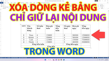 Cách Xóa Dòng Kẻ Bảng Trong Word Chỉ Giữ Lại Nội Dung