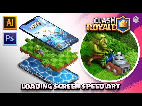 Clash Royale Loading screen fan art | Speed art vector illustration