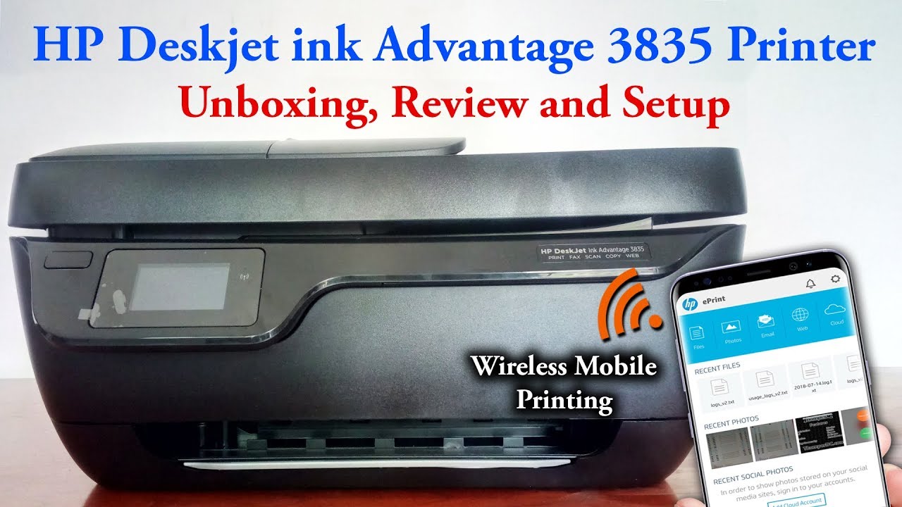 Hp Deskjet Ink Advantage 3835 Printer Unboxing Review And Setup Tamil Youtube