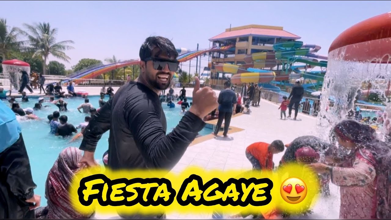 Finally Fiesta Water Park Pohoch Gaye  🥳| Rush to khatarnaak horha tha 😱