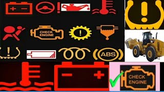 Warning lights on a car dashboard #wheelloader warning lights #ShawalOperatorTraining