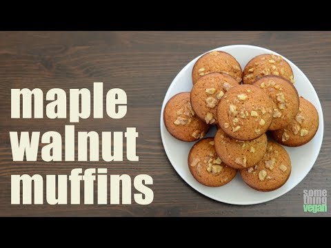 maple walnut muffins Something Vegan