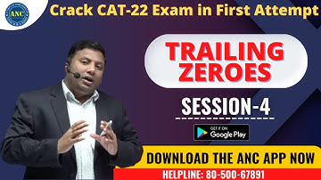🛑LIVE || Trailing Zeroes 4 || CAT ||ANIL NAIR || Download ANC App|| Shortcuts, Concepts, Tricks