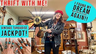Thrift With Me! Small Town Pickin' I Hit The Turquoise Jackpot! And Found My Dream Clock... AGAIN!