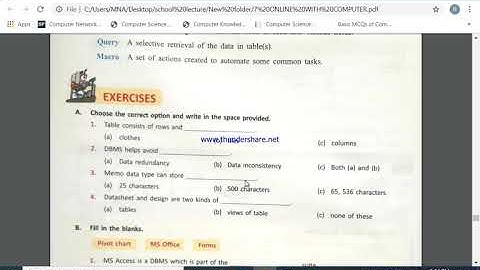 CLASS 7TH,COMPUTER,CHAPTER#4,EXERCISE,TEACHER RABIA