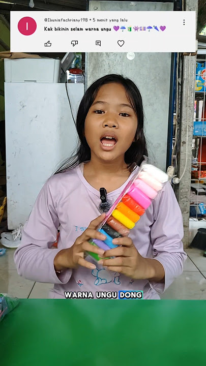 BIKIN SLIME DARI CLAY WARNA UNGU 💜 #slime #tutorial