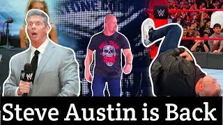 Steve Austin Stuns Shane & Vince McMahon On Raw 25 - WrestlingNewsNow- WrestletalkTV