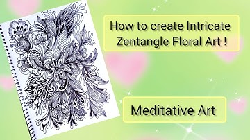 How to draw Zentangle Floral Art #art #zen #zentanglelegend #stressrelief #aesthetic #howtodraw 