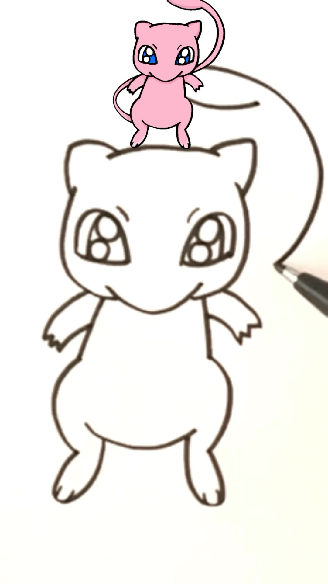 ミュウかいてみた #howtodraw #shorts #イラスト - YouTube