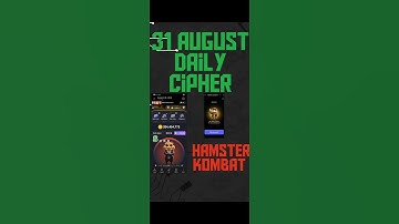 Hamster kombat 31th august daily cipher | 31 August daily cipher code | Today daily cipher code