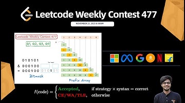 Leetcode Weekly Contest 477 | Q1, Q2, Q3, Q4 Solution Explained C++ | Bitmask, Prefix Sum | Watch2X🚀