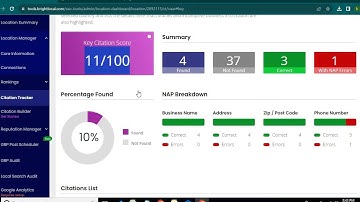 Directory submission back link in Bright Local  Bright local to create local citation Backlink