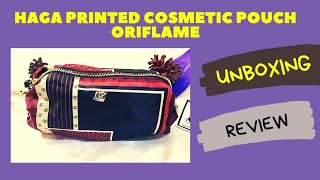 Haga Printed Cosmetic Pouch Oriflame | Review Pouch Oriflame | Oriflame Cosmetic Pouch