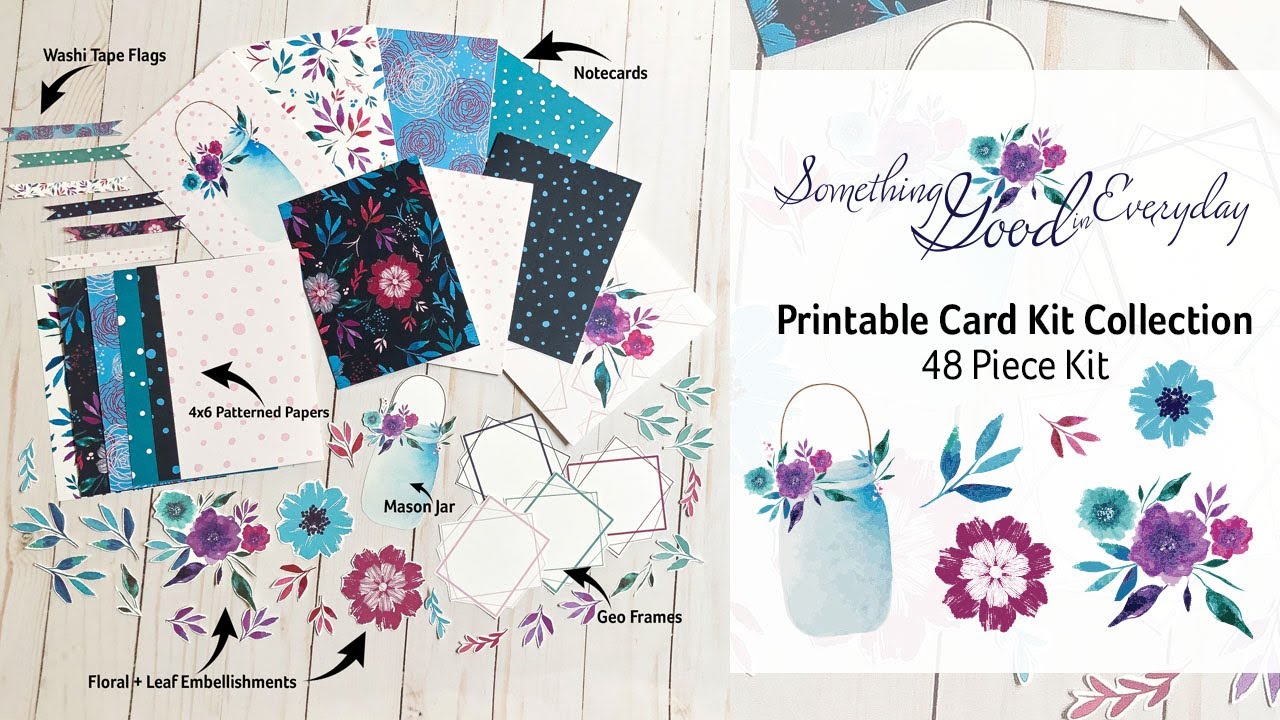 Something Good in Everyday Printable Card Kit Preview - YouTube