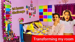 Transforming My Room in 24 hours challenge ! Extreme Makeover challenge || Room tour