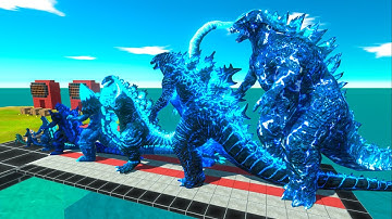 EVOLUTION of GODZILLA 2014 Ice Frostbite Size Comparison VS Team MECHAGODZILLA 2021 New Empire
