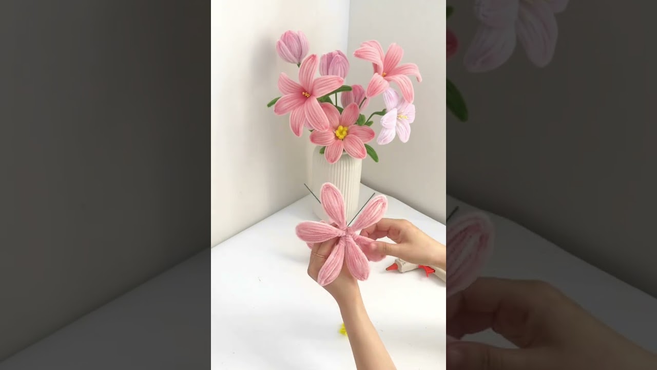 Hướng dẫn làm hoa Ly từ kẽm nhung | How to make Lily flower