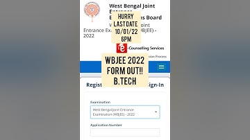 WBJEE 2022 Application out | Hurry last date