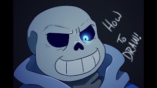 How To Draw Sans Undertale (WARNING: 2spoopy4me)