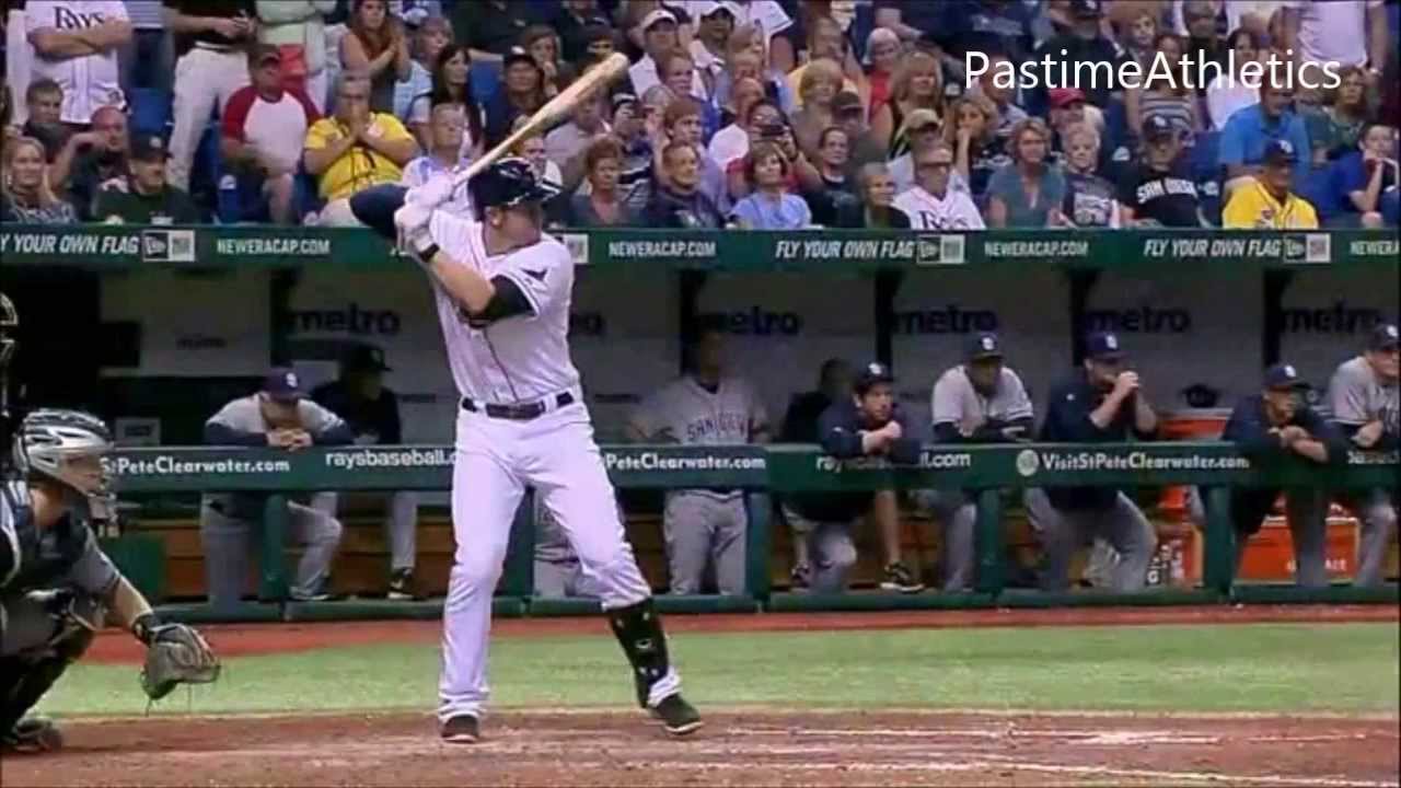 Evan Longoria Slow Motion HR Baseball Swing Hitting Mechanics Instruction Tampa Bay Rays MLB