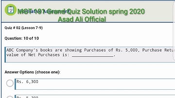 MGT 101 Grand quiz Solution Spring 2020 ! @VU Solutions