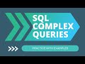 Learn  practice sql complex queries  10 examples must do for interviews