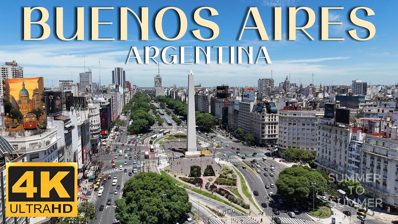 Argentina - Buenos Aires in 4K | Drone Tour | Downtown - Recoleta - Palermo