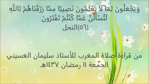 الأستاذ سليمان الغسيني (السديس العماني) في صلاة المغرب ما تيسر من سورة النحل