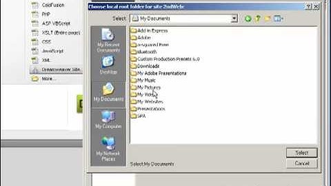Step 1: Define a Site in Dreamweaver CS 4