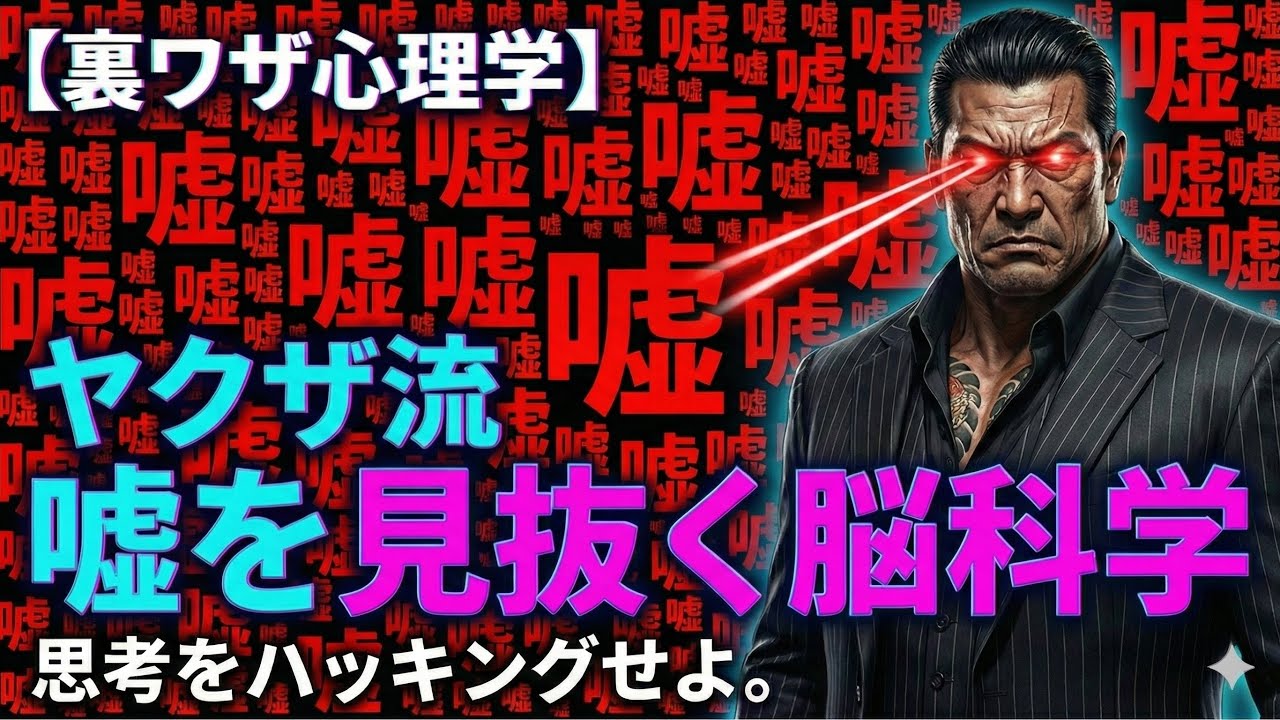 【裏社会心理学】ヤクザだけが使う嘘を見抜く方法3選