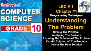 LEC #1 Ch #01 Programming Techniques Understanding Problems Candid/Best solutions   اردو / हिंदी Guide