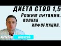 Диета, стол №1, 5. Полная информация. Таблицы. Продукты.