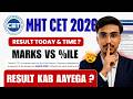 Big Update🛑 MHT CET PCM Results Declared?🤔 Official Time | Marks vs Percentile | CAP Round Strategy