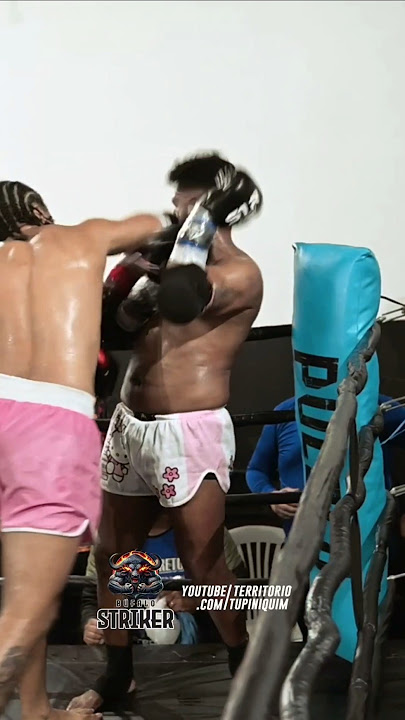Cotovelada brutal com nocaute em combate de MuayThai semi profissional no Búfalo Striker #MuayThai