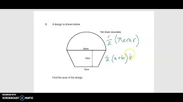 area trapezium and semicircle