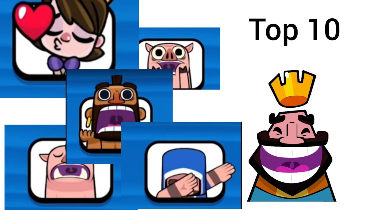 👉top 10 Mejores Emotes De Clash Royale👈 Youtube