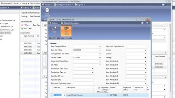 Non Conformance Software - Microsoft Dynamics NAV and SI Foodware