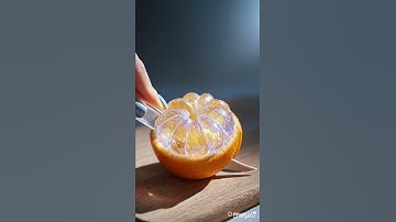 Orange cutting ASMR AI Video #ai #organic #aivideo #foryou #foryoupage #viral #fortnite #fruit