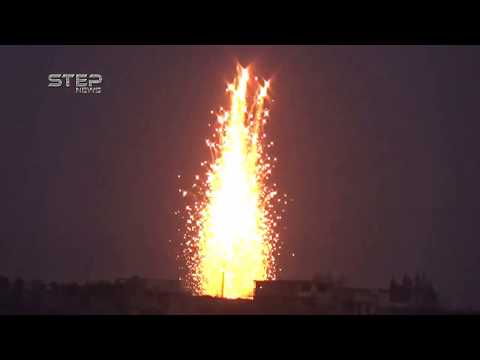 شاهد الغارات الروسيّة التي استهدفت مدينة اللطامنة بالفوسفور الأبيض شمالي حماة