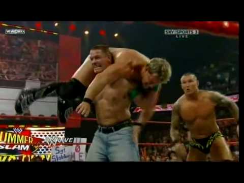 randy orton y jonh cena haciendo pareja