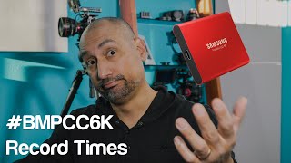 BMPCC6K  How Much Recording Time Can You Expect When Shooting in 6K RAW on the Samsung T5 1TB SSD?