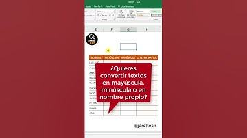 😲 Convertir textos en Mayúsculas, Minúsculas o nombres propios en #excel #viral #shorts #short #fyp