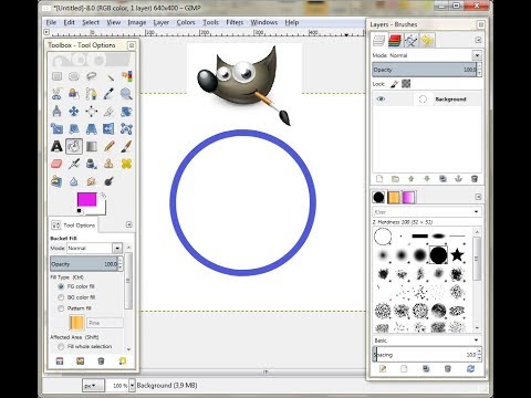 How to Draw a Circle in Gimp 2.8