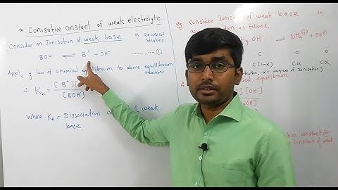 Dissociation Constant of Weak  base