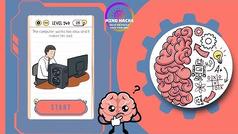 Brain Test: The computer works too slow and it makes him sad. | Level 249