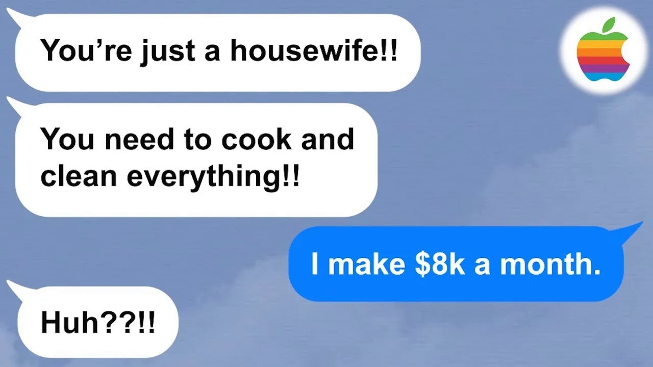 【Apple】Old fashioned in laws think a woman's only job is to cook and clean  Jumbo