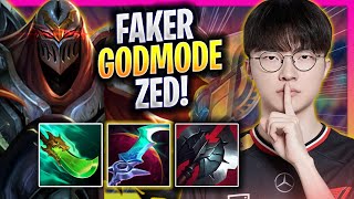 FAKER LITERALLY GOD MODE WITH ZED! - T1 Faker Plays Zed JUNGLE vs